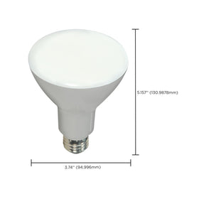Satco S9621 living room setup showcasing soft white LED lighting