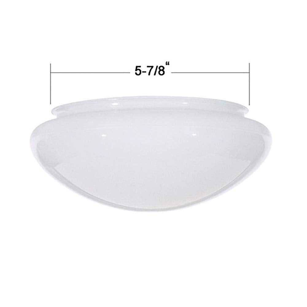 Satco white mushroom glass shade close-up, easy-clean glass finish for a timeless look.