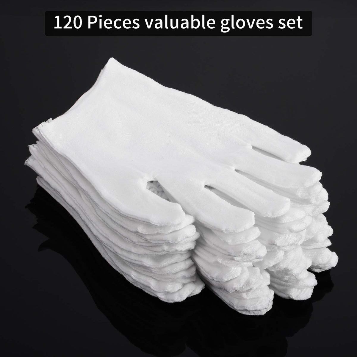 SATINIOR white XL cotton gloves ideal for art handling and photo shoots