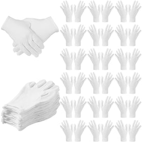 SATINIOR cotton gloves white XL pair for precise inspection and moisture control