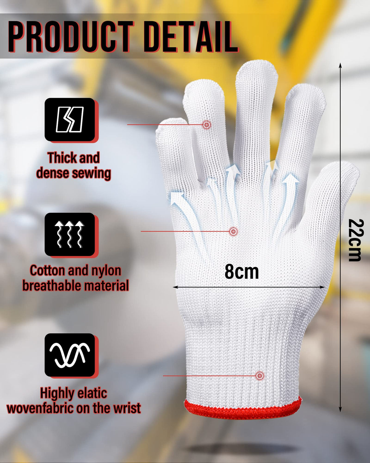 SATINIOR elastic knit wrist design for secure, stay-in-place wear.