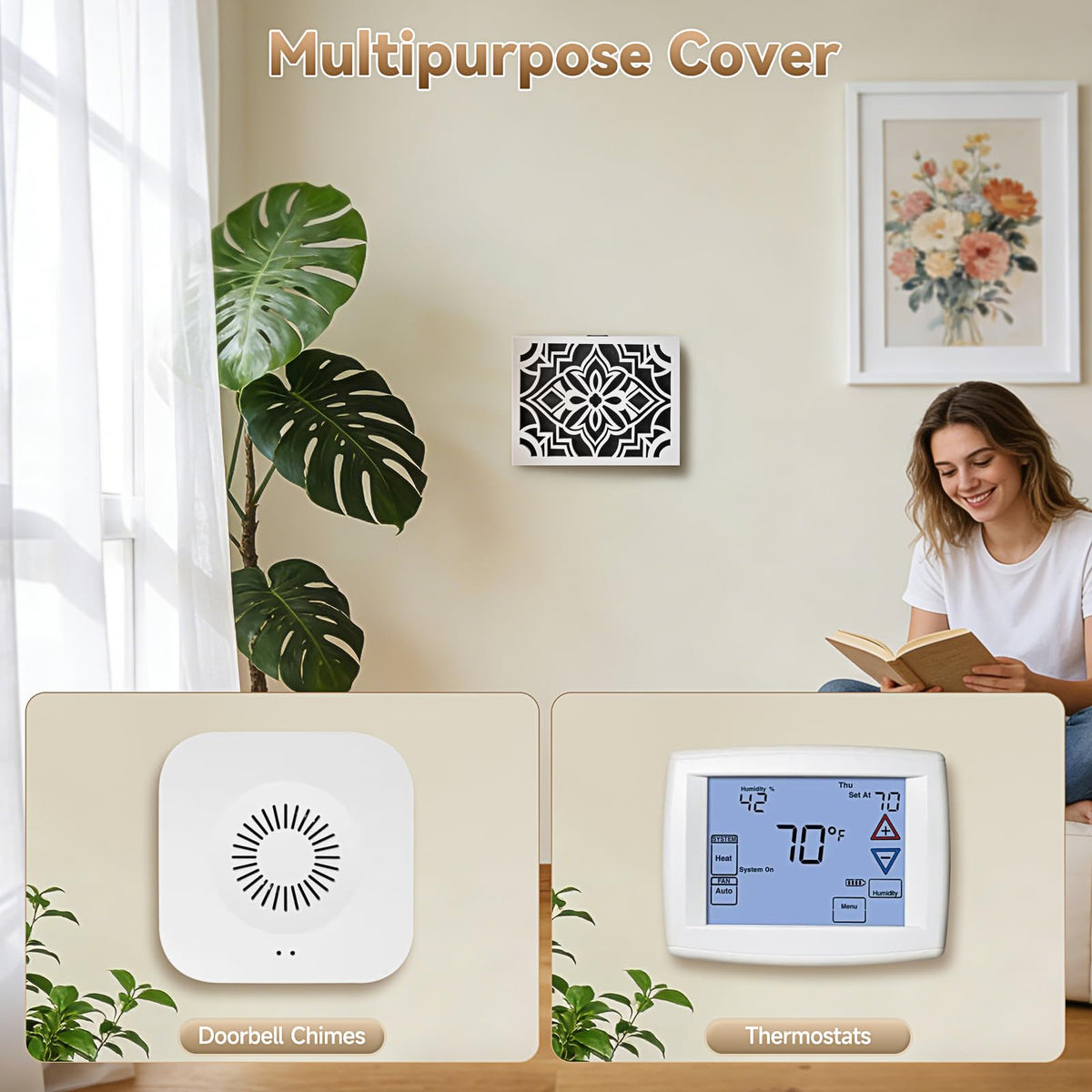 Satisure doorbell cover in modern farmhouse design setting
