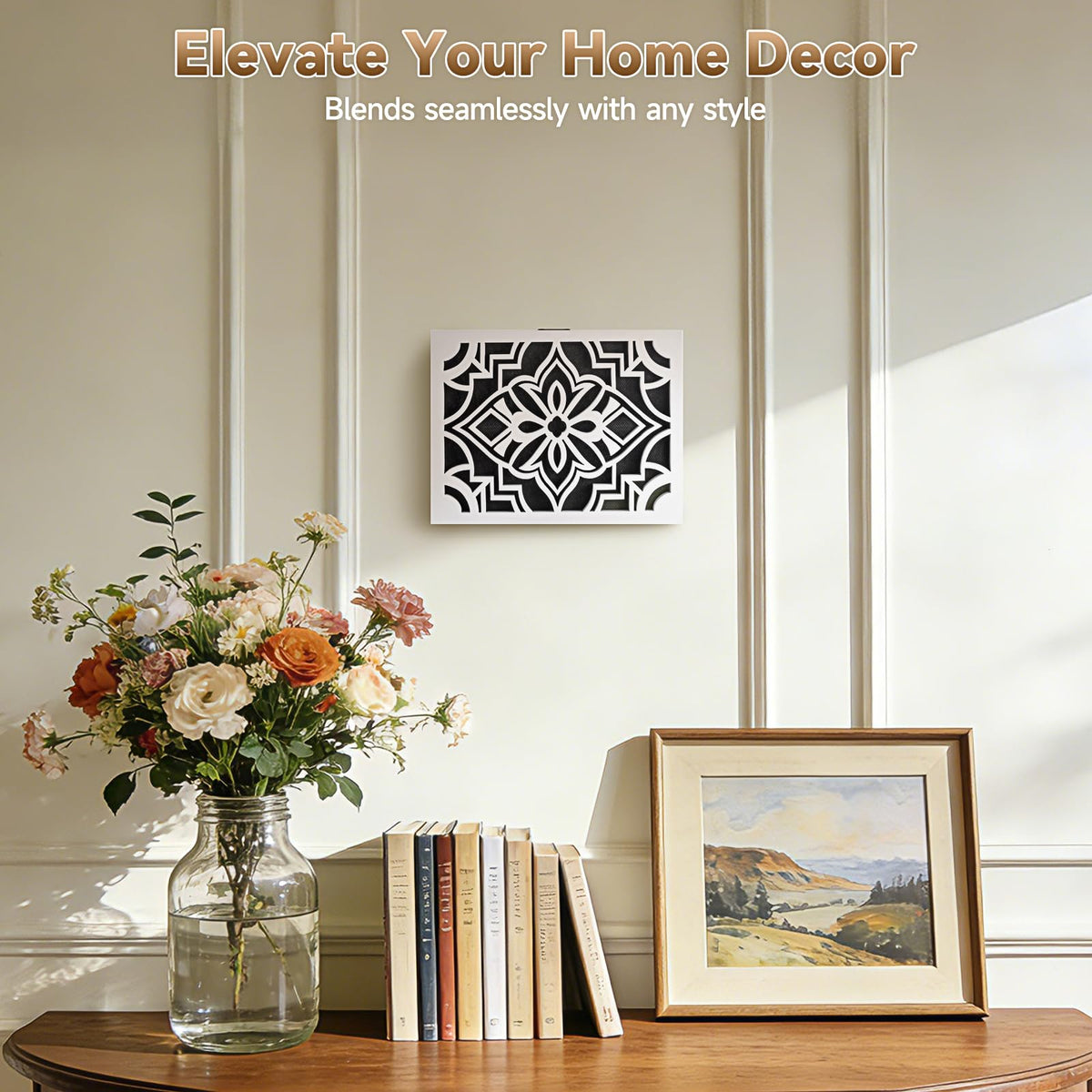 Installation view of Satisure doorbell cover overlay on chime