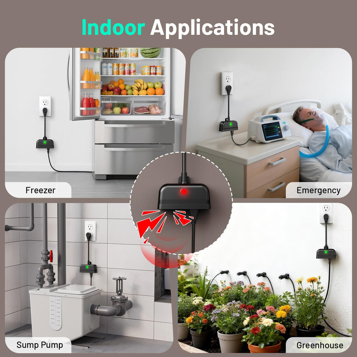 Satisure Power Failure Alarm 110dB alert for unattended appliances