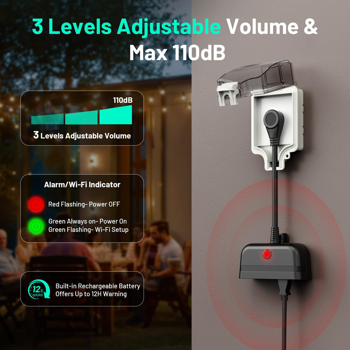 Satisure Smart Life or Tuya app notifications enable real-time alerts