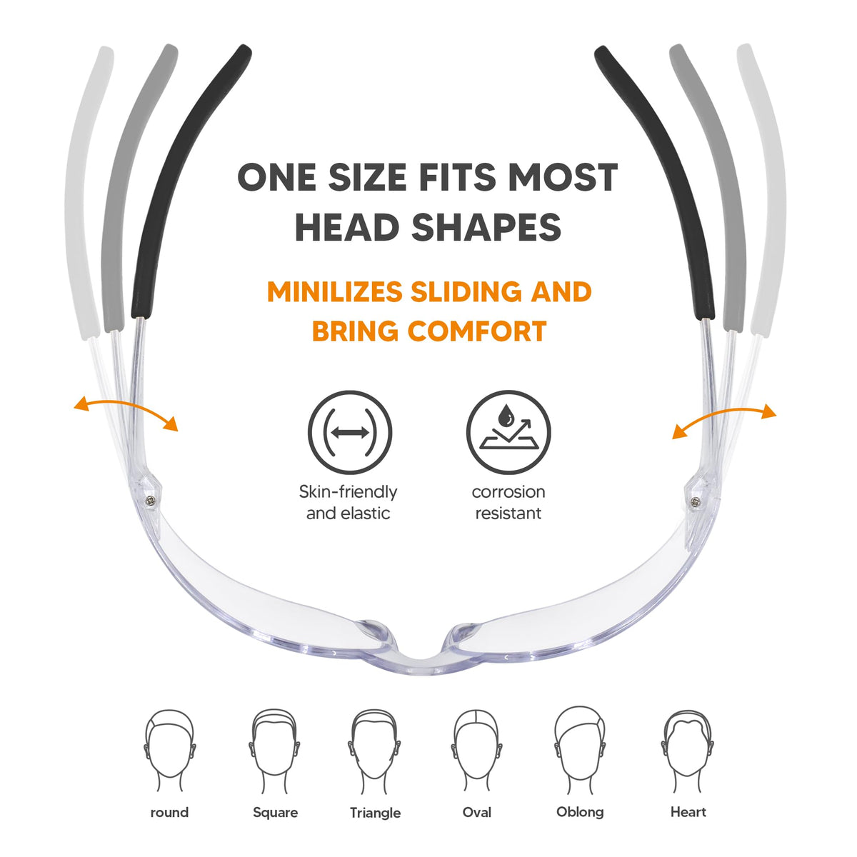 SATTRON clear lenses offer unobstructed sightlines for precise work