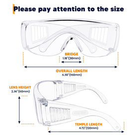 SATTRON dust and chemical splash protective eyewear in use