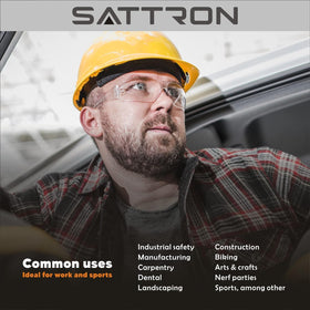 SATTRON flexible temples reduce pressure for extended wear