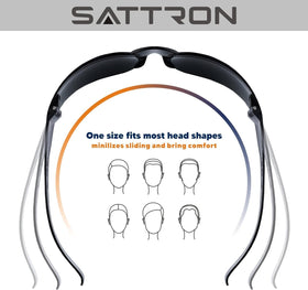SATTRON lightweight wraparound design for secure, comfortable wear