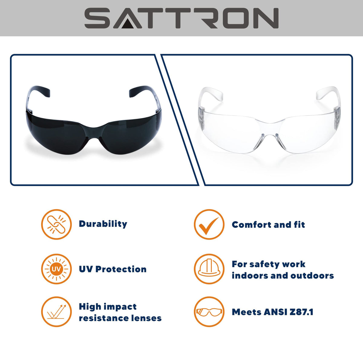 SATTRON safety glasses at a shooting range demonstration.