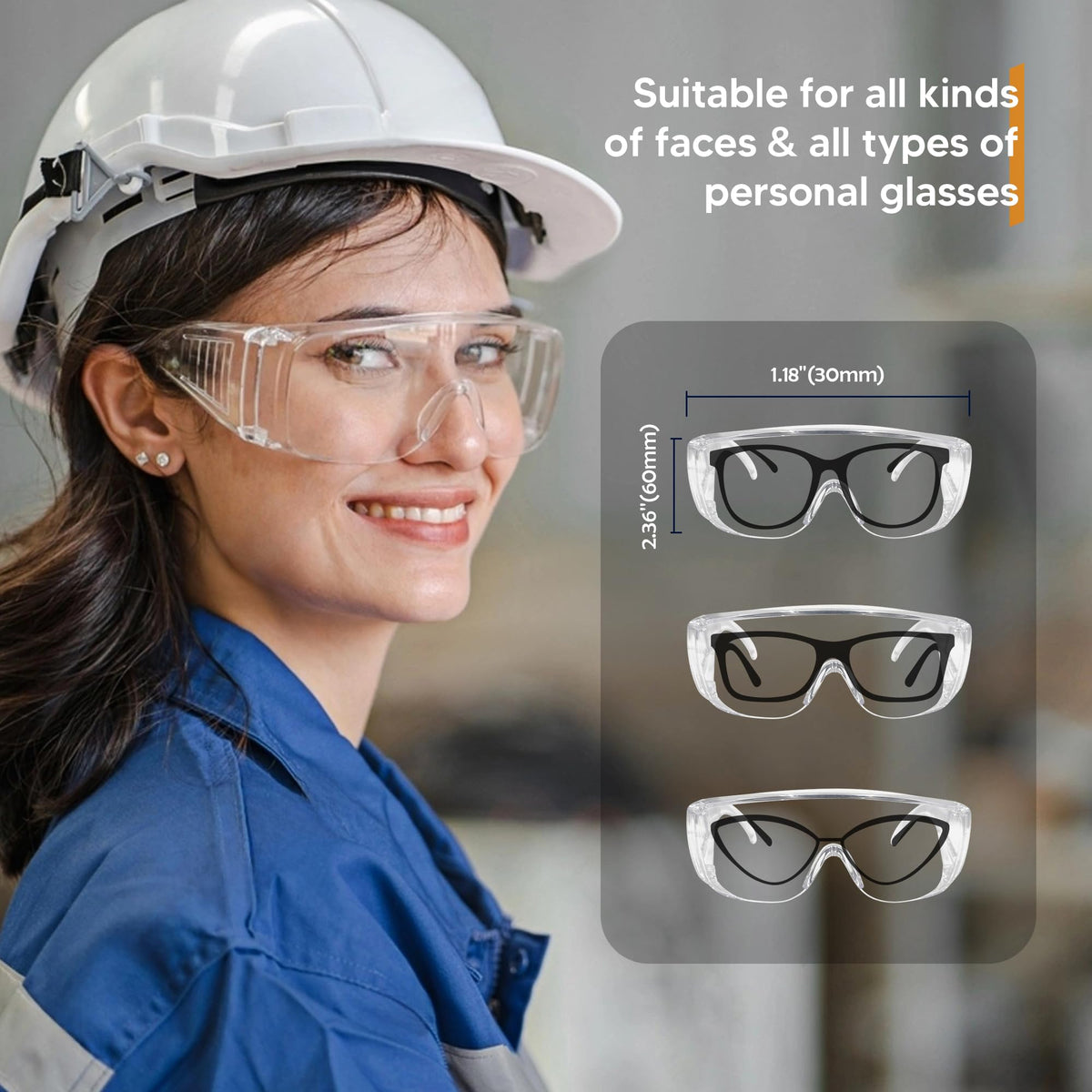 SATTRON scratch-resistant lenses maintain clear vision when worn over glasses