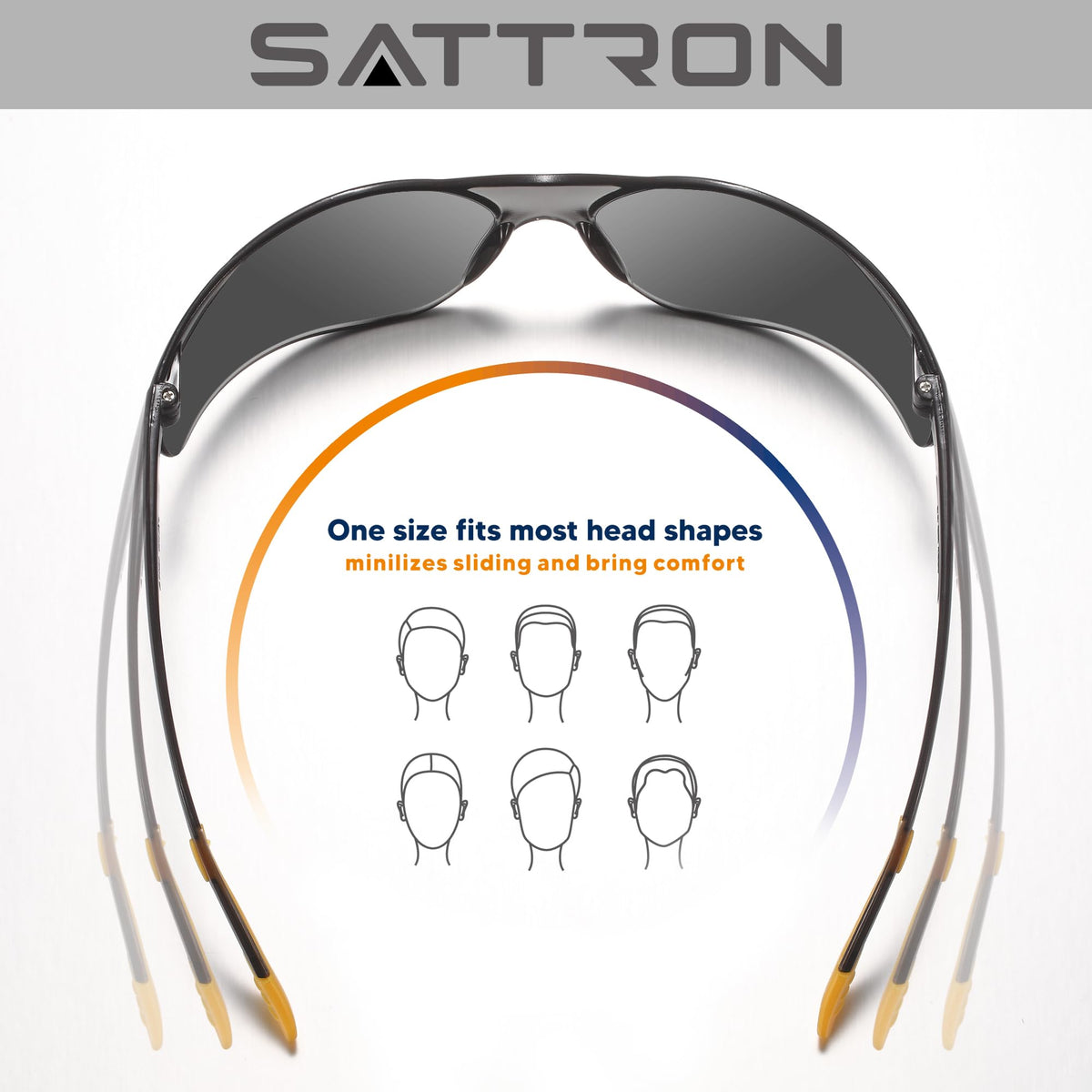 SATTRON safety glasses with scratch resistant lenses for daily durability