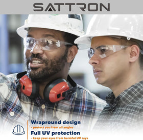 SATTRON safety glasses suitable for lab, construction, sports, and DIY tasks