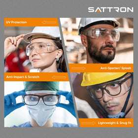 SATTRON wide-vision protective eyewear ideal for outdoor or workshop tasks