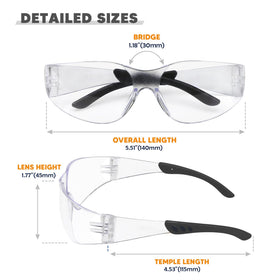 SATTRON black frame safety glasses ideal for DIY and site tasks