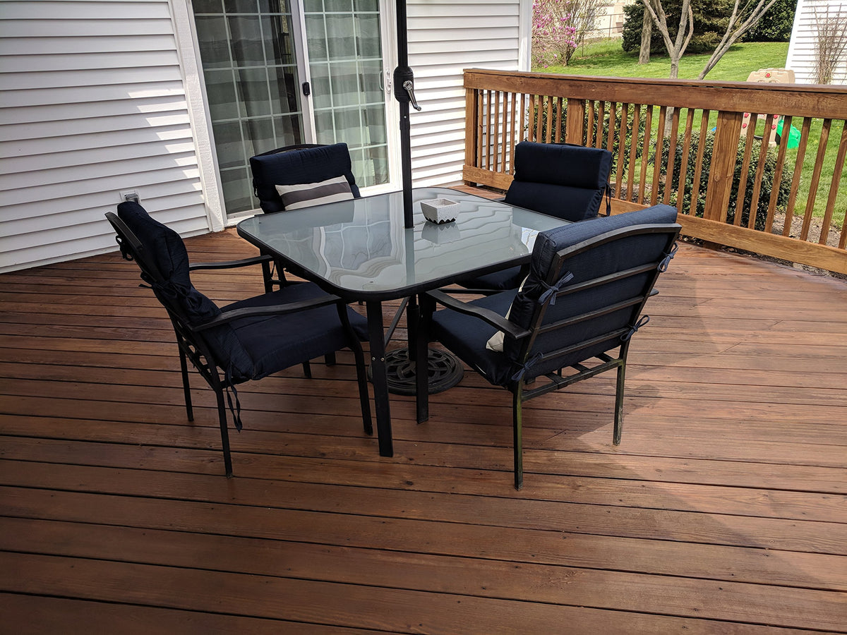 SaverSystems damp wood application speeds staining after cleaning for faster projects.