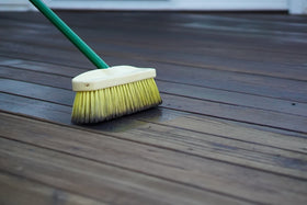 SaverSystems semi-transparent wood stain highlights grain with a natural flat finish.