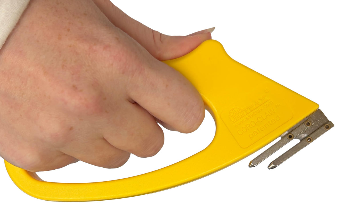 Saw Trax CCD4 Coro-Claw in-use setup shows practical tool for custom bends.