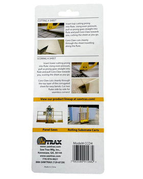 Saw Trax CCD4 Coro-Claw side grip emphasizes ergonomic handling for long sessions.