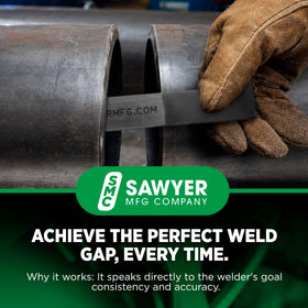 Sawyer welding wedge demonstrating heavy-duty welding capability.