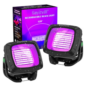Sayitwill rechargeable black light 2-pack in box, ready for quick setup.