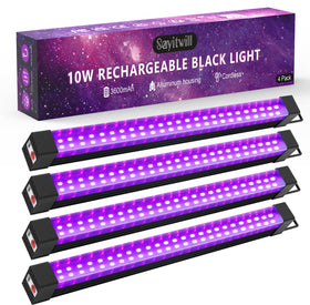 Sayitwill rechargeable black light bar front view for vibrant glow effects