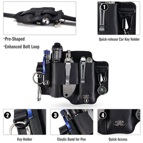 Sayram ST1 belt-sheath featuring keychain clip for organized carry.