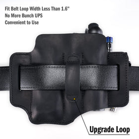 Sayram ST1 leather multitool sheath with pen holder in use.
