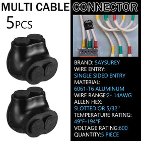 Saysurey 2-port single entry splice connector shows compact, space-saving design for panels