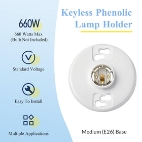 Saysurey E26 bulb compatibility image illustrates incandescent LED and CFL options.