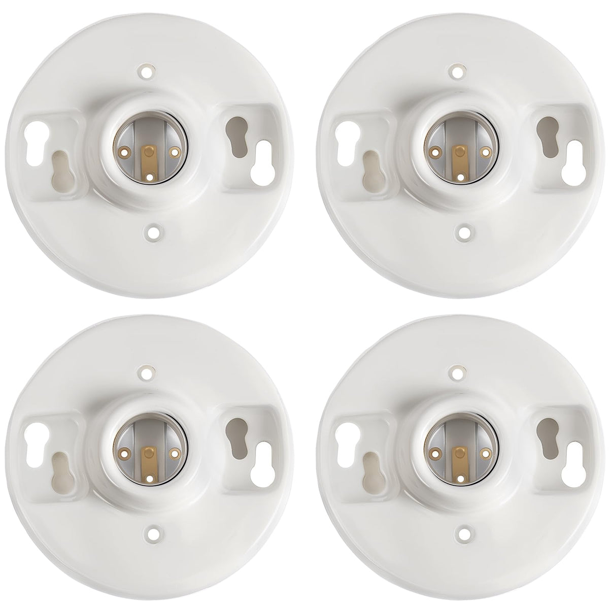 Saysurey E26 ceiling lamp holder in porcelain for durable indoor and outdoor use.