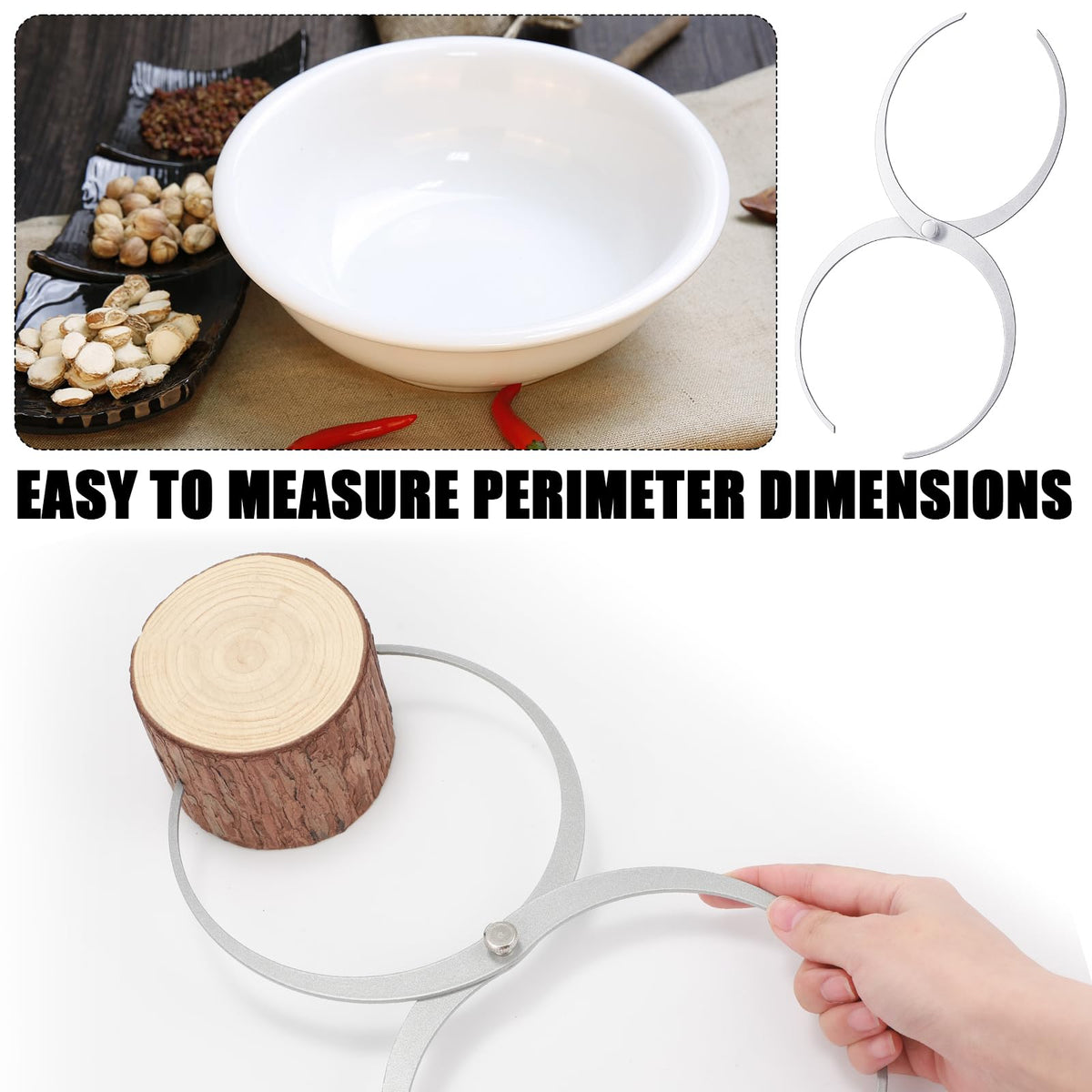 Saysurey hand-tightened screws keep measurements secure during use.