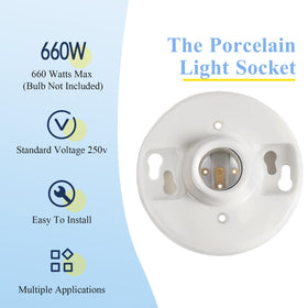 Saysurey keyless porcelain socket adds safe, easy DIY ceiling upgrades.
