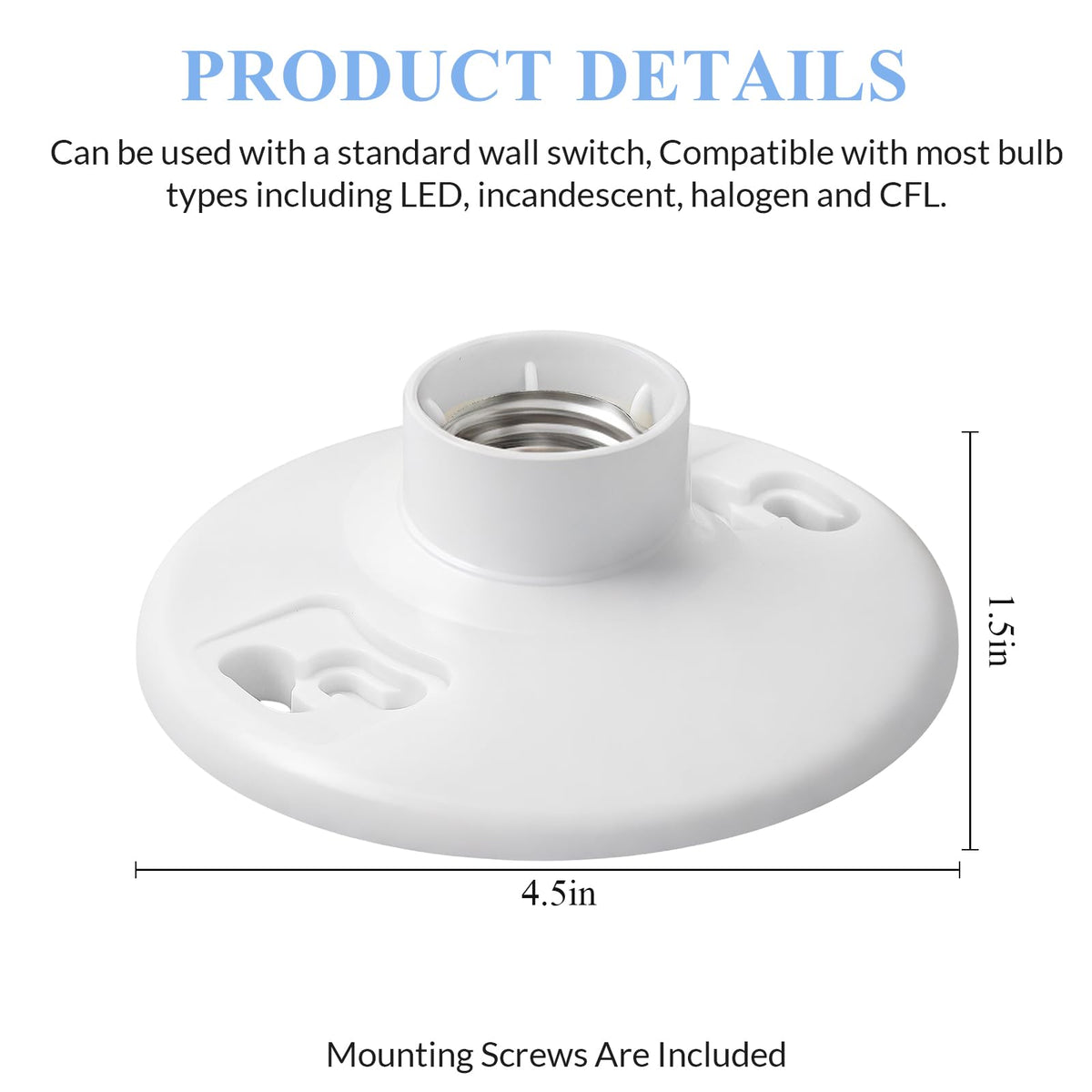 Saysurey phenolic resin body highlights durable construction for long lasting lighting.