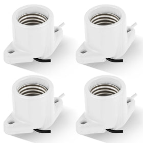 Saysurey porcelain E26 light socket 4-pack for easy indoor lighting projects