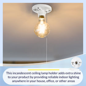 Saysurey three-prong outlet porcelain socket provides extra power for lights or small devices.