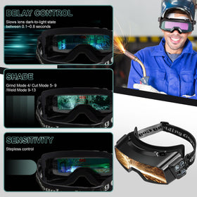 Saysurey welding glasses use dual sensors for rapid protection during tasks.