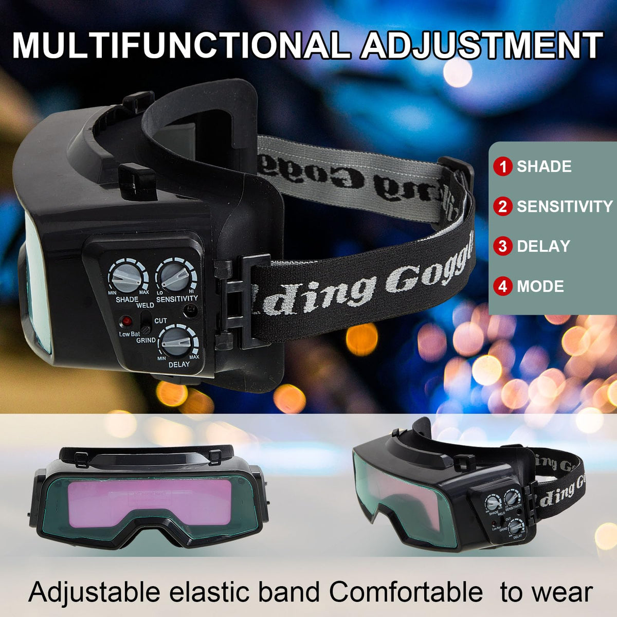 Saysurey welding glasses offer wide 4.82 x 1.38 inch view for precise work.