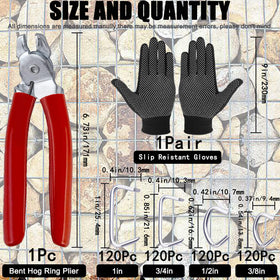 Sazoemao hog rings 3/4 inch assortment for strong, versatile fastening