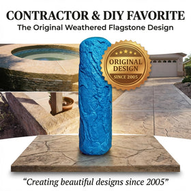 SBC flagstone roller dimensions eight and a half inches by two and five eighths inches.