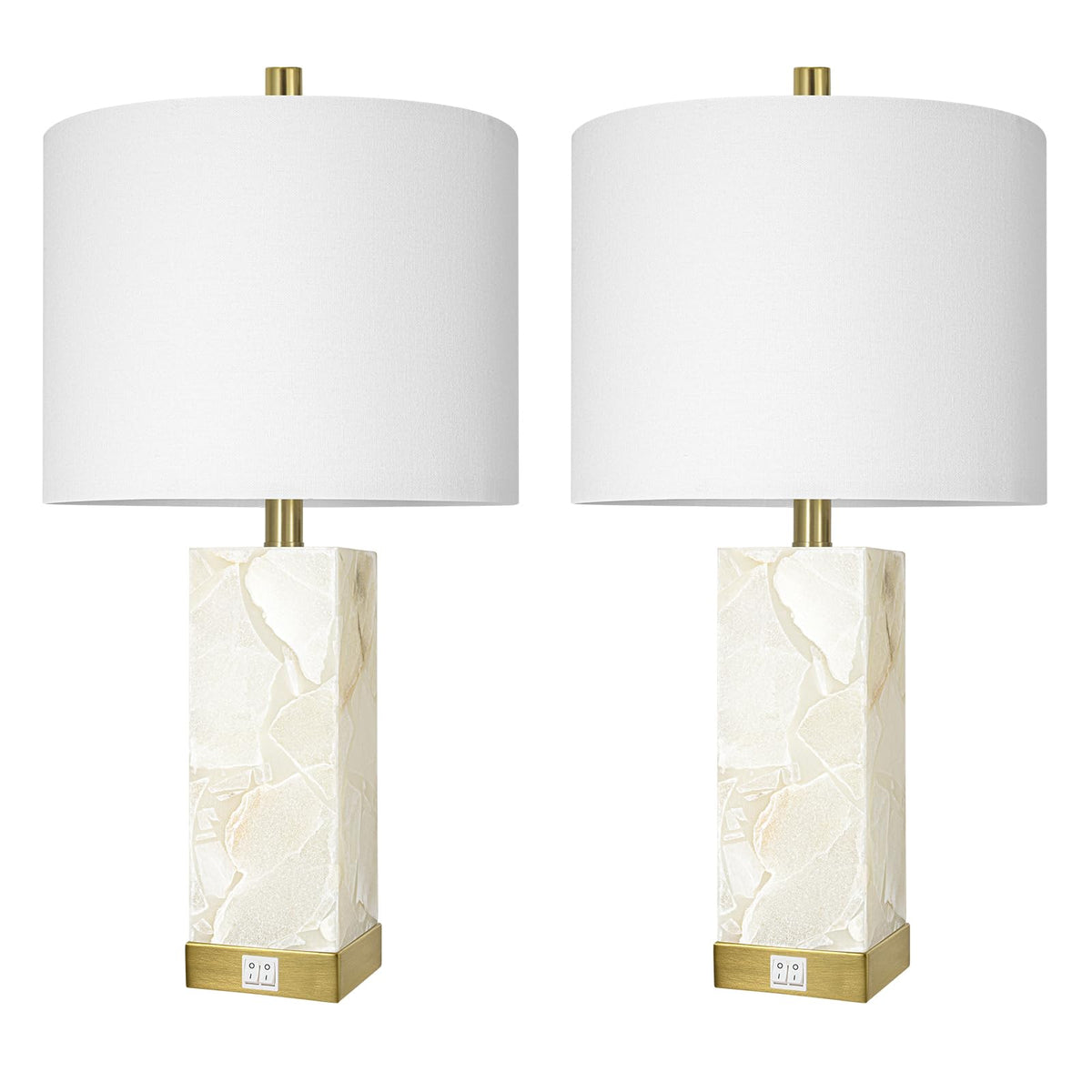Scenekoy 2-pack lamps offer cohesive styling and space saving.