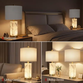 Scenekoy pair of lamps ideal for nightstands and desks.