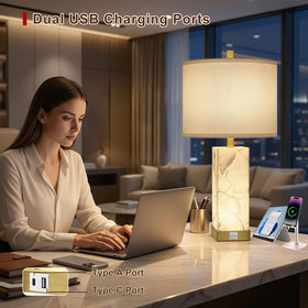 Scenekoy alabaster night-light provides a soft, soothing glow.