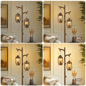 Scenekoy wooden trunk lamp stand enhancing bedroom ambience with natural wood
