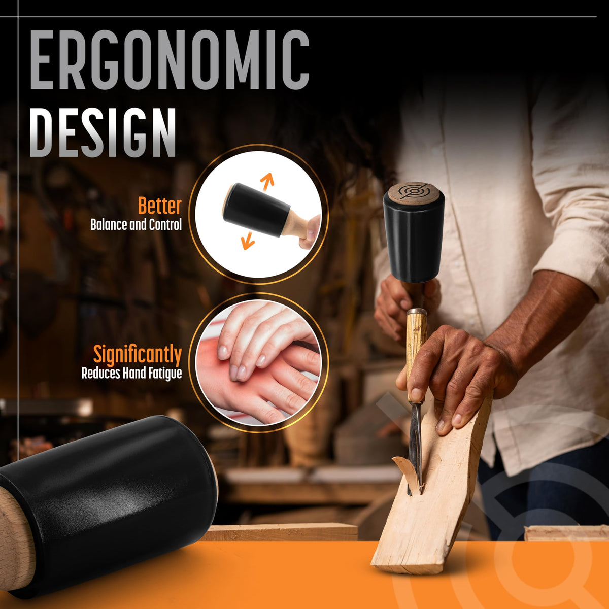 Balanced design supports extended carving sessions with steady control.