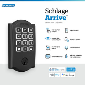 Schlage Arrive backlit keypad for visible entry in low light