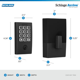 Schlage Arrive backlit keypad in action for easy entry in low light conditions.