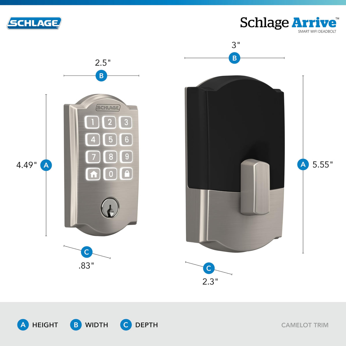 Schlage Arrive inside view highlights modern interior hardware