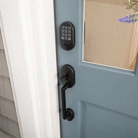 Backlit keypad on Schlage Arrive for easy entry in low light