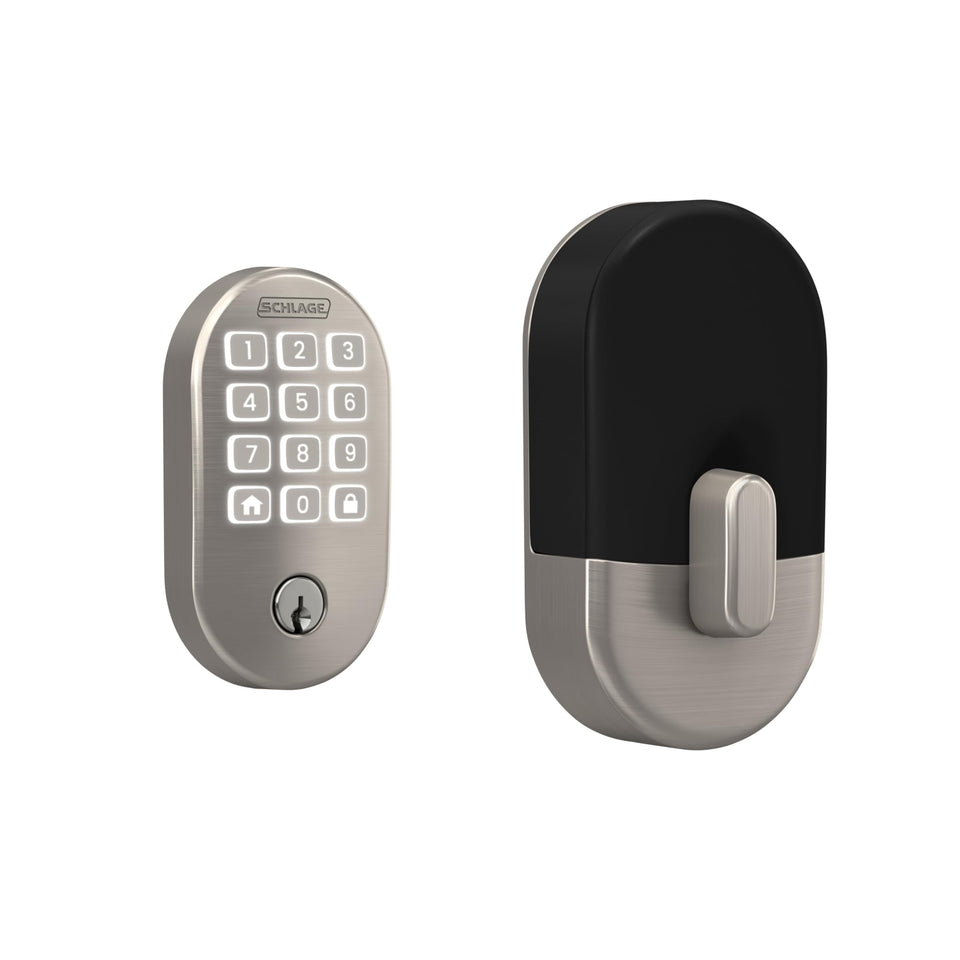Schlage Arrive front door WiFi deadbolt enabling secure keyless entry.